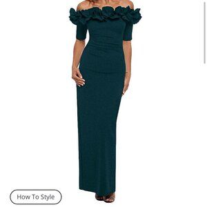 Dillard's Xscape Mother of the Bride Dress in Pine